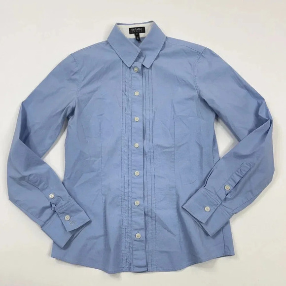 Escada Tops - ESCADA SPORT BUTTON FRONT SHIRT 32/xs BLING CUFF